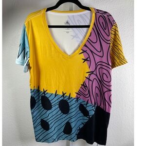 Disney The Nightmare Before Christmas Sally Costume Patchwork T-Shirt Size L NWT
